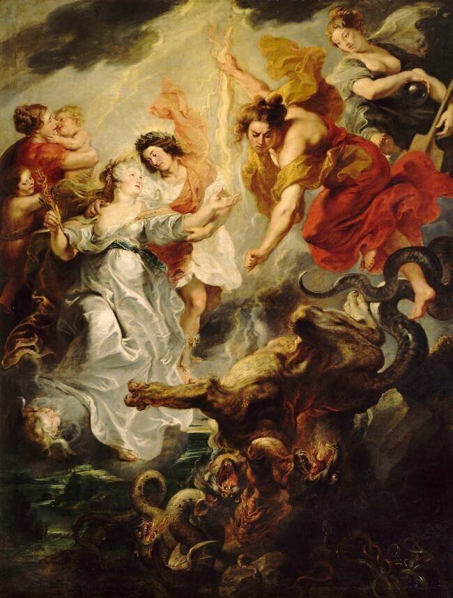 La Réconciliation de la reine et de son fils, après la mort du Connétable Concini, le 15 décembre 1621, dit autrefois : l'entrevue de Marie de Médicis et de son fils Pierre Paul Rubens