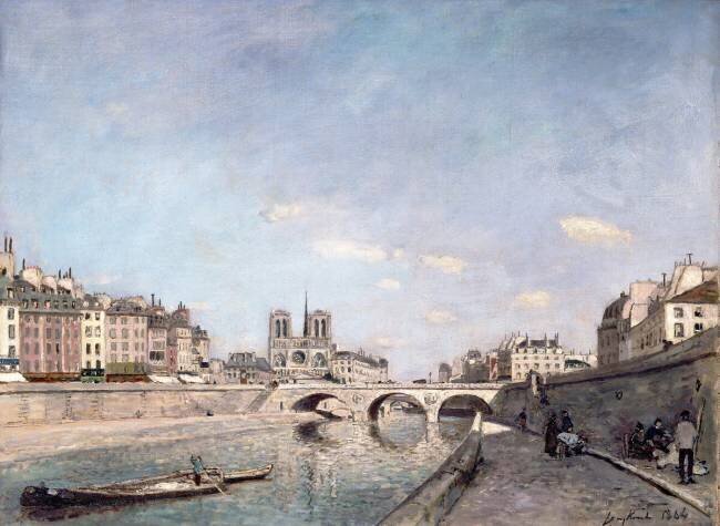 La Seine et Notre-Dame de Paris, vue du quai des Grands Augustins avec le pont Saint-Michel Johan Barthold Jongkind