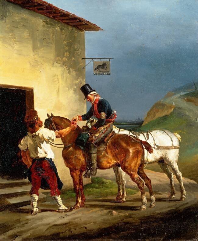 La Taverne du Cheval Blanc Théodore Géricault