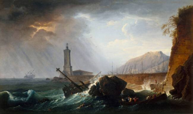 La Tempête sur le phare Horace Vernet