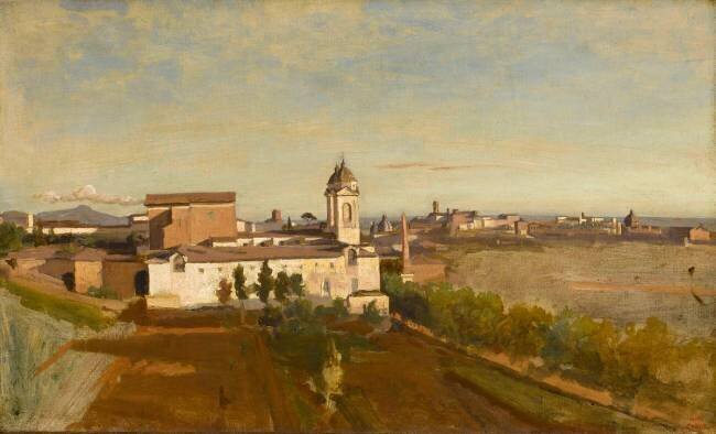 La Trinité-des-Monts, vue prise de la Villa Médicis Jean-Baptiste Camille Corot