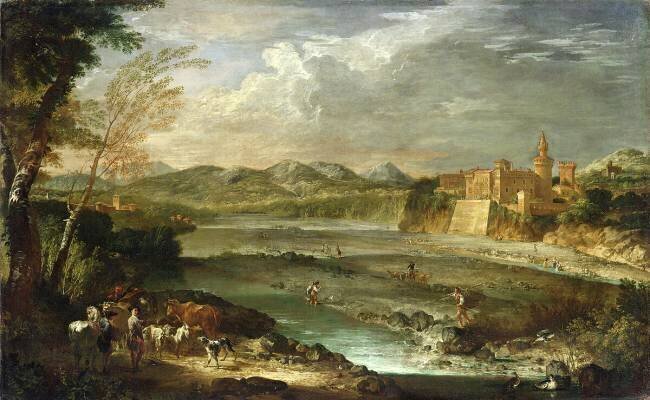 La vallée de la Trebbia avec le château de Rivalta Giovanni Paolo Pannini
