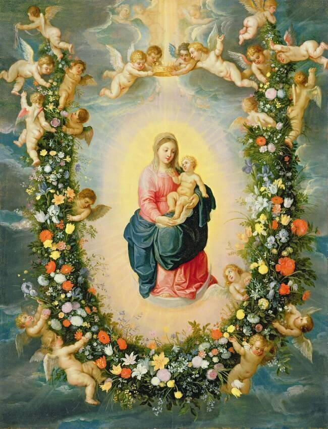 La Vierge et l'Enfant dans une guirlande de fleurs Jan Brueghel le Jeune