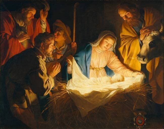 L'Adoration des Bergers Gerrit van Honthorst