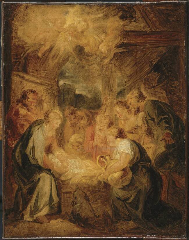 L'Adoration des bergers Jean-Honoré Fragonard