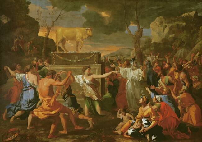 L'adoration du veau d'or Nicolas Poussin