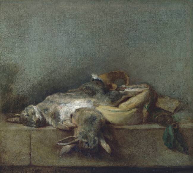"Lapins de garenne" dit aussi "Retour de chasse" Jean Siméon Chardin