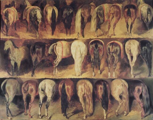L'arrière-train des chevaux Théodore Géricault