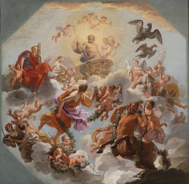 Le char de Jupiter entre la Justice et la Piété Noël-Nicolas Coypel