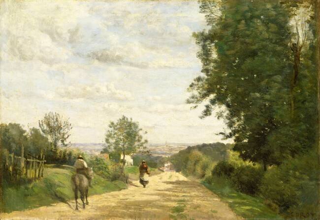 Le chemin de Sèvres. Vue sur Paris Jean-Baptiste Camille Corot