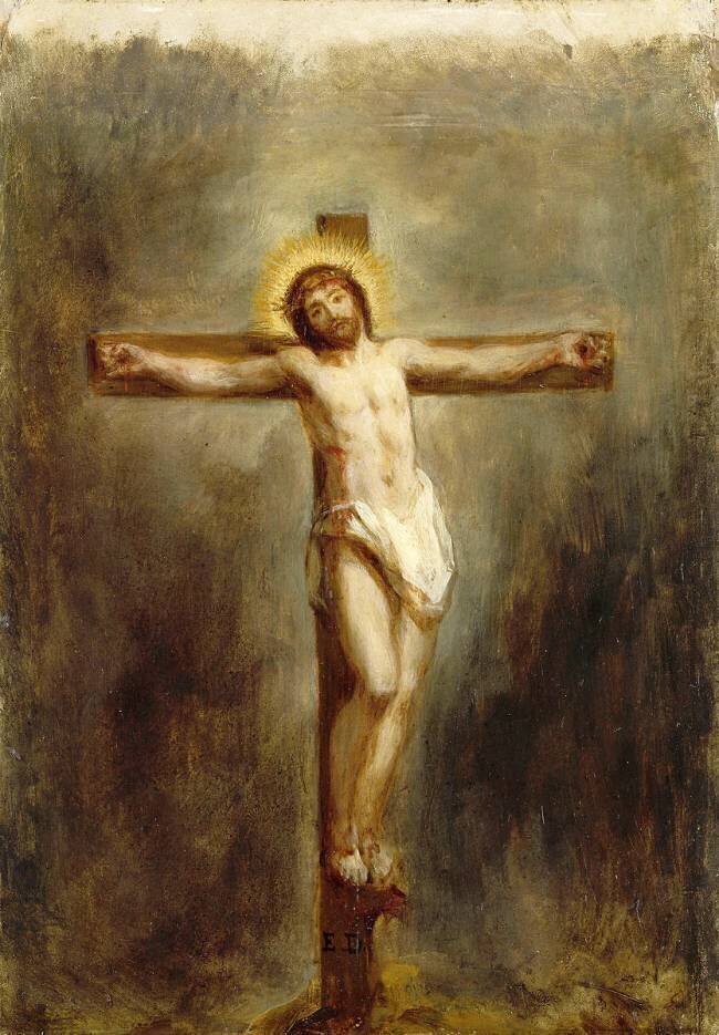 Le Christ en croix Eugène Delacroix