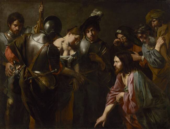 Le Christ et la femme adultère Valentin de Boulogne
