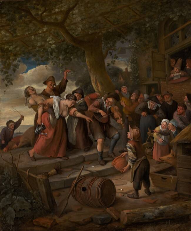 Le cochon a sa place dans la porcherie Jan Steen