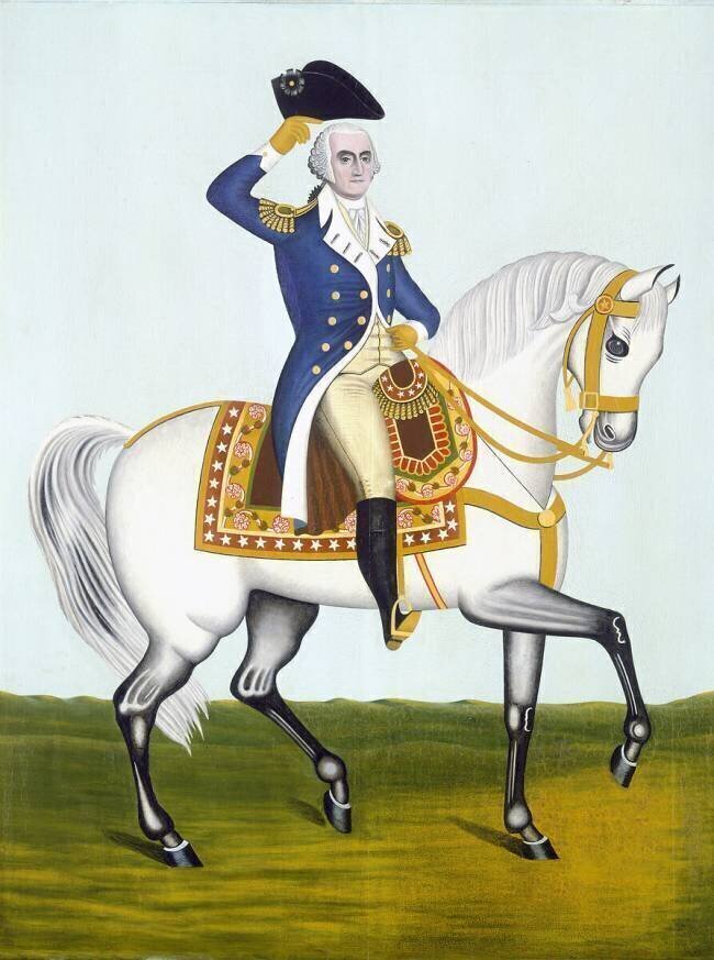 Le général Washington sur un chargeur blanc anonyme