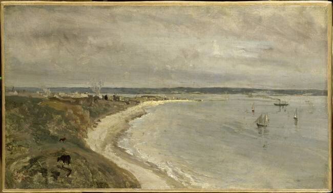 Le Havre. La Mer vue du haut des falaises. Jean-Baptiste Camille Corot