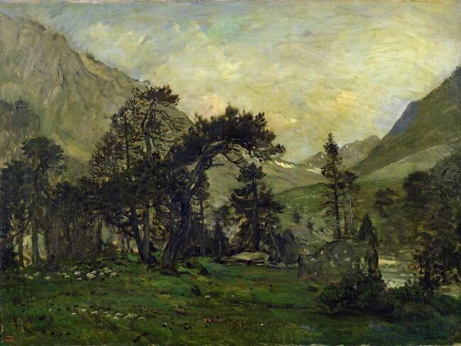 Le Mahoura à Cauterets Charles-François Daubigny