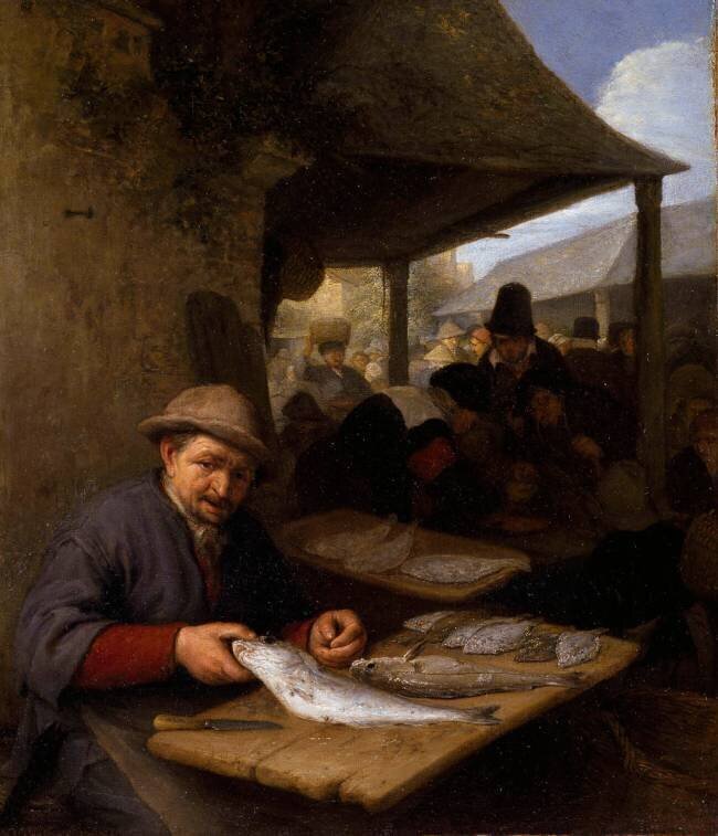 Le Marché aux poissons Adrien van Ostade