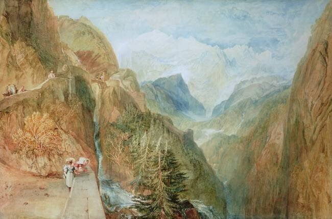 Le Mont Blanc depuis Fort Rock dans le Val d'Aoste Joseph Mallord William Turner
