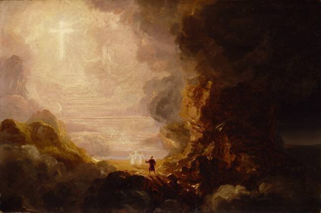 Le pèlerin de la Croix au terme de son voyage Thomas Cole