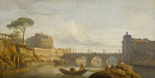 Le Pont et le château Saint-Ange à Rome Joseph Vernet