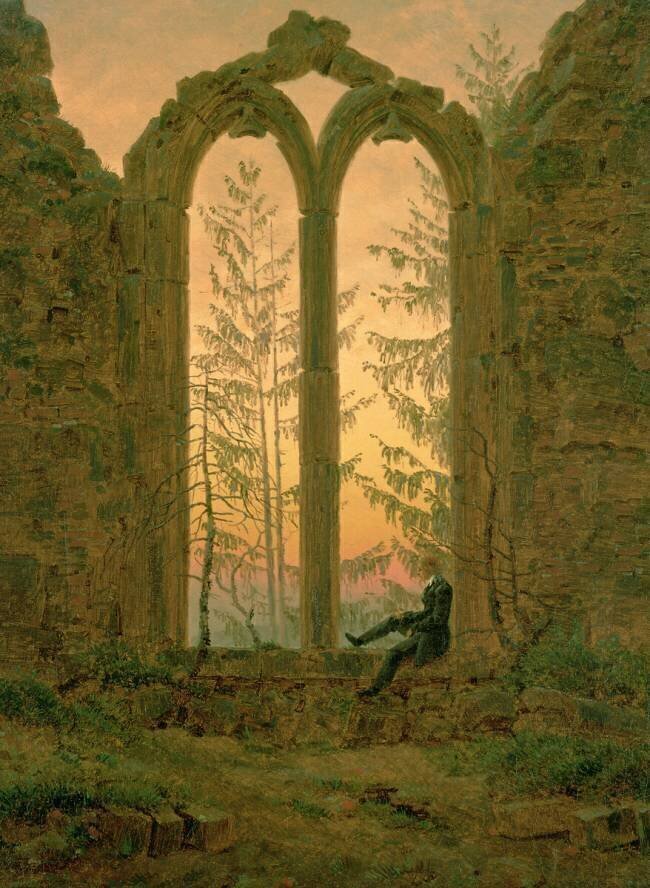 Le reveur ou les ruines d'Oybin en Allemagne Caspar David Friedrich