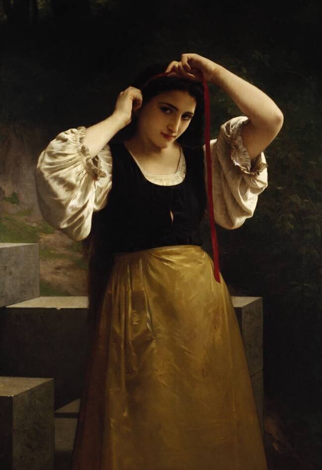 Le ruban rouge William Bouguereau