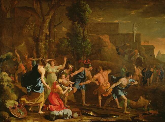 Le sauvetage de l'enfant Pyrrhus Nicolas Poussin