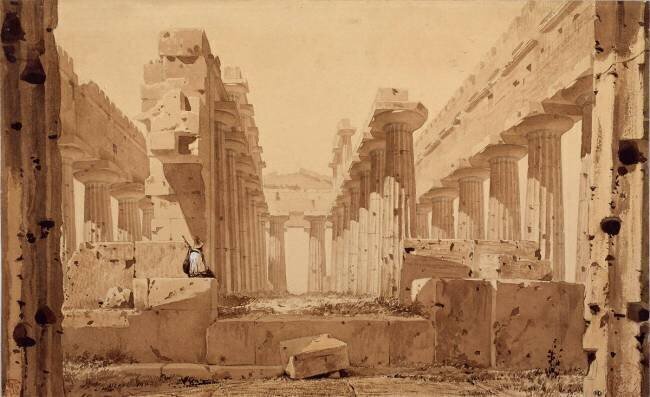 Le Temple de Neptune à Paestum Eugène Viollet-Le-Duc