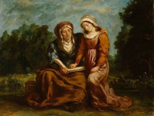 L'éducation de la Vierge Eugène Delacroix