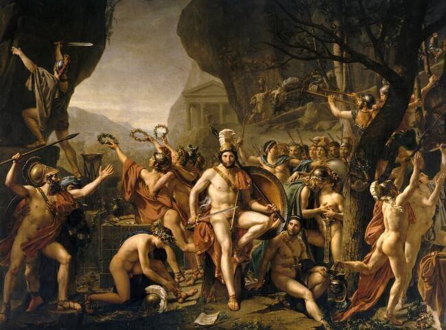 Léonidas aux Thermopyles Jacques-Louis David