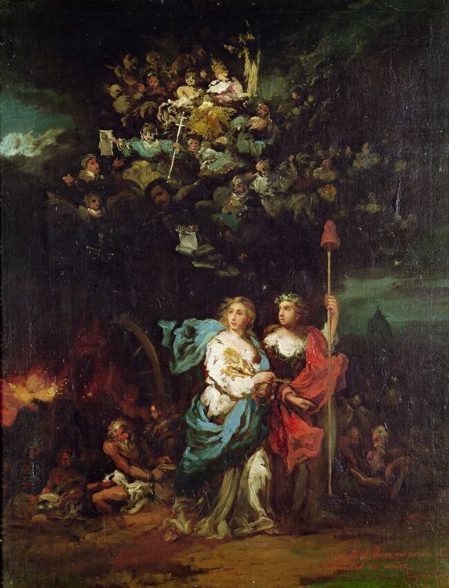L'Église guidée par la liberté Eugenio Lucas Velazquez