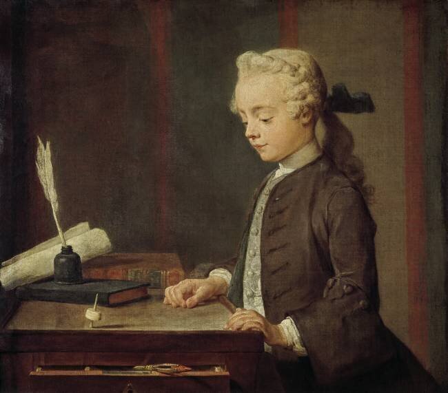 L'Enfant au Toton. Auguste Gabriel Godefroy (1728-1813) Jean Siméon Chardin