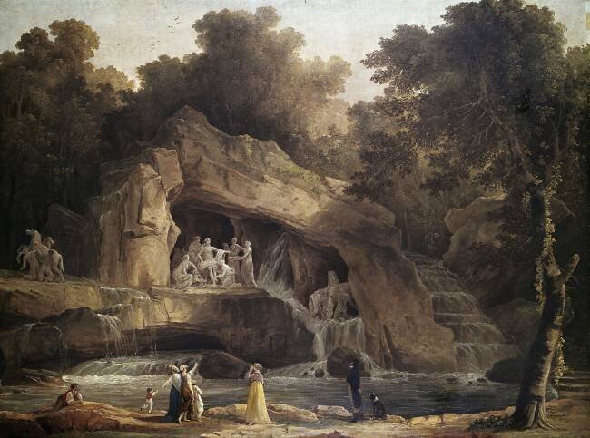Les bains d'Apollon à Versailles Hubert Robert