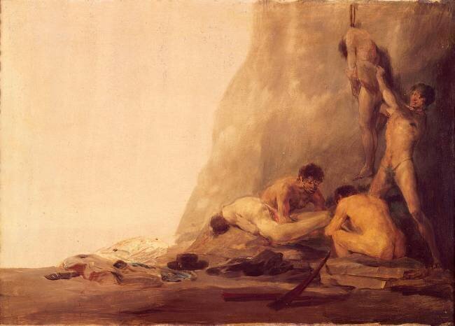 Les cannibales dépeçant leur victimes Francisco de Goya