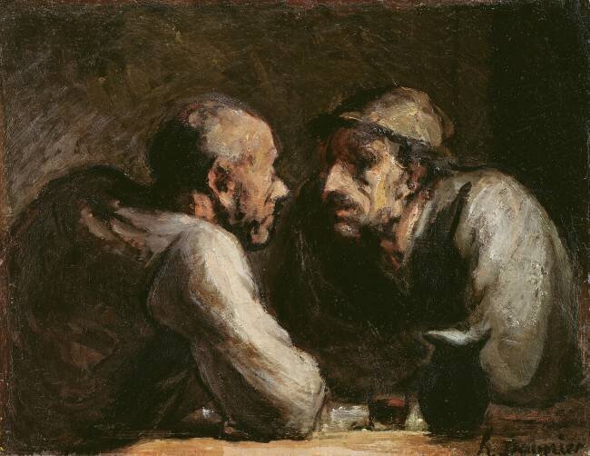 Les deux buveurs Honoré Daumier