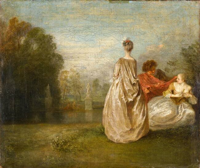 Les Deux cousines Antoine Watteau
