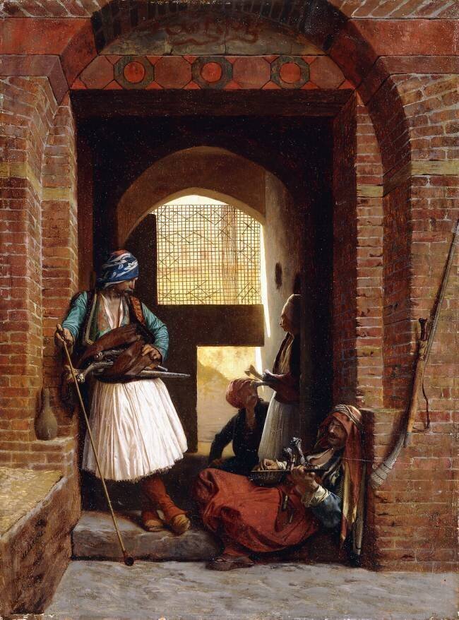 Les gardes du corps d'Arnaut au Caire Jean-Léon Gérôme