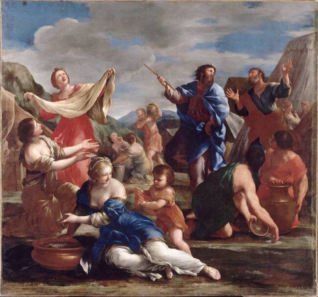 Les Israélites recueillant la manne Giovanni Francesco Romanelli