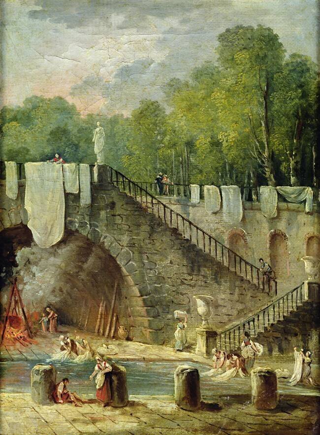Les lavandières Hubert Robert