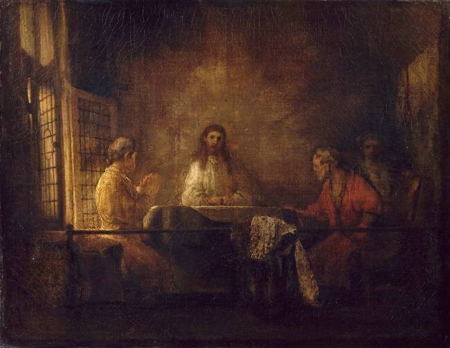 Les Pèlerins d'Emmaüs Rembrandt