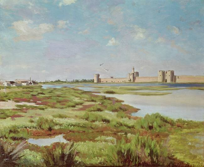 Les remparts d'Aigues-Mortes Frédéric Bazille