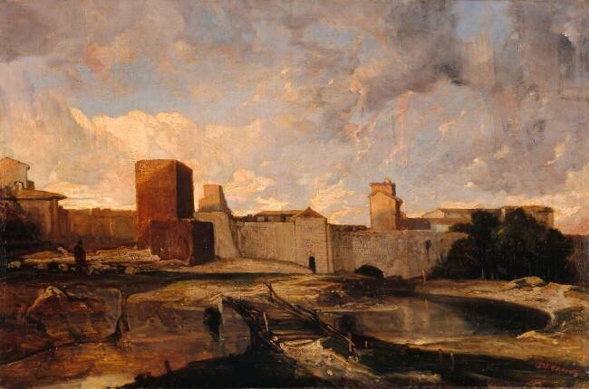 Les Remparts d'Aigues-Mortes Alexandre Gabriel Decamps