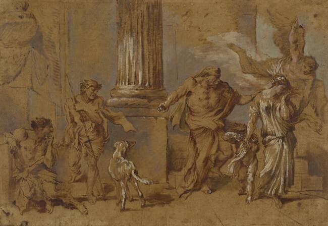L'expulsion de Hagar Giovanni Benedetto Castiglione