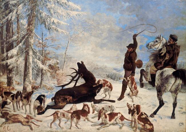 L'hallali du cerf Gustave Courbet
