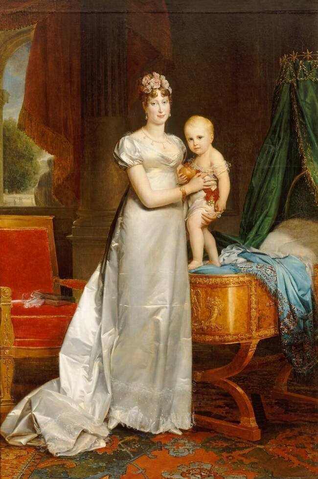 L'impératrice Marie-Louise (1791-1847) présentant le roi de Rome François Gérard