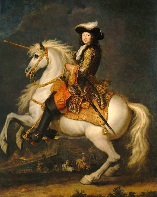 Louis XIV à cheval, roi de France et de Navarre (1638-1715) René Antoine Houasse