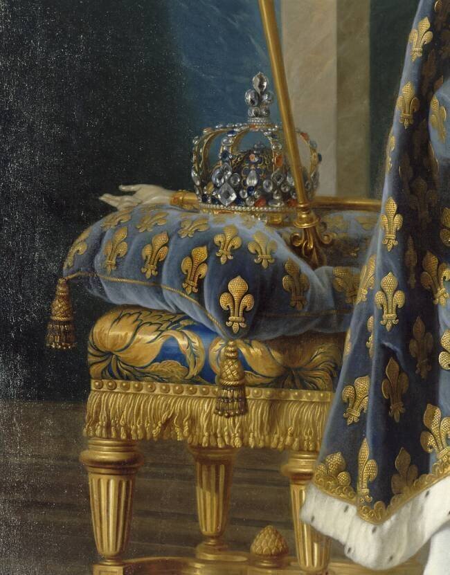 Louis XV (1710-1774), roi de France et de Navarre, en grand manteau royal en 1760 (détail) Jean Martial Fredou