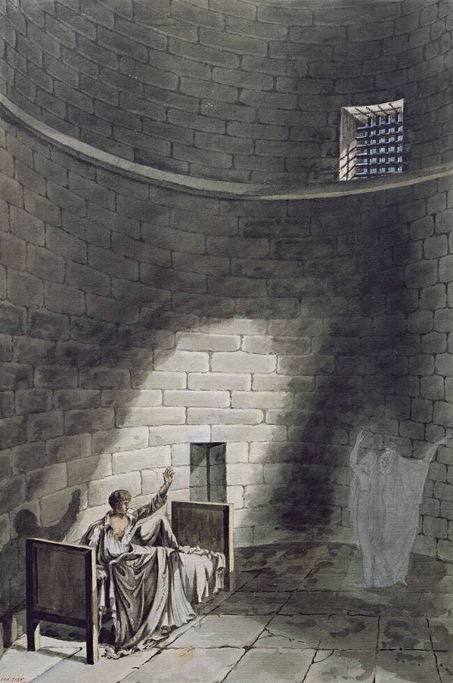 Madame de Guiche et sa fille apparaissent la nuit avant l'artiste en prison Armand de Polignac