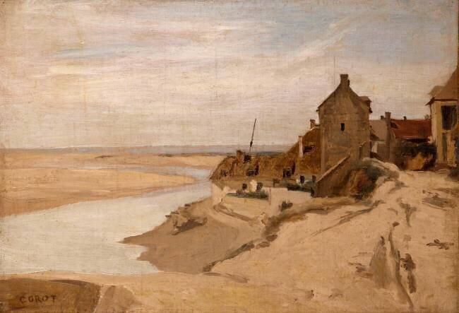 Maisons de pêcheurs à Sainte-Adresse (Seine-Maritime). Jean-Baptiste Camille Corot