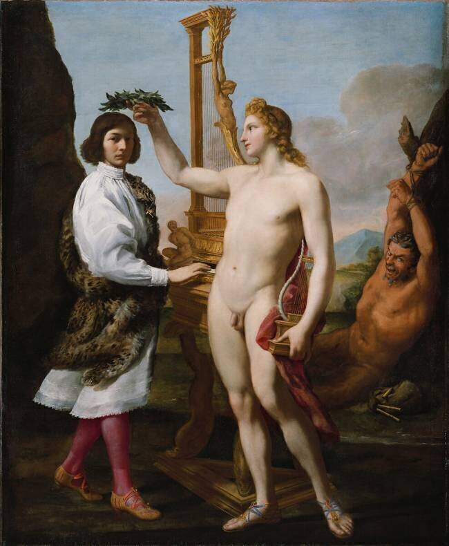 Marcantonio Pasqualini couronné par Apollon Andrea Sacchi